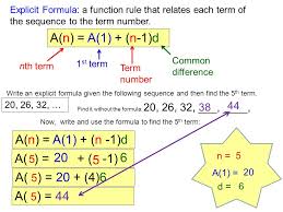 Feel free to ask any more questions if you would like me to clarify my. Arithmetic Recursive And Explicit Formulas I Can Write Explicit And Recursive Formulas Given A Sequence Day Ppt Download