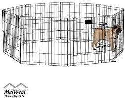 Midwest Homes For Pets Exercise Pen For Pets With Full Max Lock Door In 2020 Pet Playpens Dog Pen Dog Door