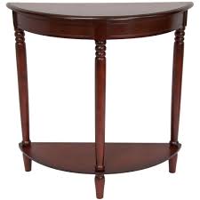 Oriental Furniture Half Round Brown End Table Xa Table2 Cry The Home Depot Oriental Furniture Console Table Decor Therapy