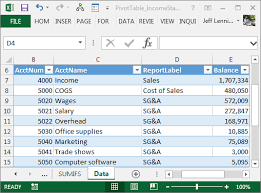 On one side of the document, you must create several columns for each new month of the year. Create An Income Statement With A Pivottable Excel University