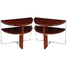 Pair Of Machine Age Art Deco Side Tables In The Style Of Donald Deskey Art Deco Table Art Deco Sideboard Vintage Side Table