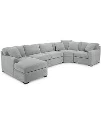 Furniture Radley 4 Piece Fabric Chaise Sectional Sofa Custom Colors Created For Macy S Reviews Furniture Macy S Sectional Sofa Sectional Sectional Sleeper Sofa