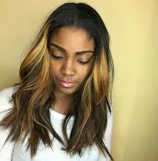 Black hair with blonde streaks. Streax Vibrant Blonde Highlights On Black Hair Novocom Top
