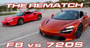 Ferrari 488 pista piloti drag race should be a lot closer. Mclaren 720s And Ferrari F8 Tributo Meet Again To Settle Their Rivalry Carscoops