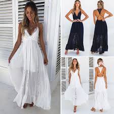 Us Stock Women Summer Boho Long Maxi Evening Party Cocktail Beach Dress Sundress Unbranded Summer Dresses Sundresses Boho Summer Dresses Long Summer Dresses
