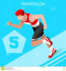 Moderner fünfkampf ist ein aus fünf disziplinen 2. Funfkampf Sommer Spiel Ikonen Satz 3d Isometrischer Athlet Pentathlete Olympics Moderner Funfkampf Laufendes Schwimmen Schiessen F Vektor Abbildung Illustration Von Mann Reiter 73533309
