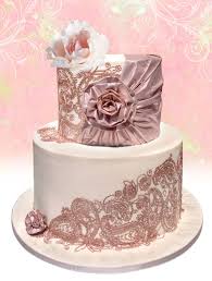 Birthday Rose Gold Cake Rose Gold Edible Fabric By Crystal Candy Rose Gold Cake Cake Lace Big Wedding Cakes