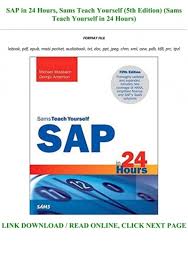 download pdf sap in 24 hours sams teach yourself 5th edition sams teach yourself in 24 hours full pdf yumpu