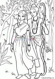 Coloring pages for a variety of themes that you can print out and color for free. Rama And Sita Colouring Page