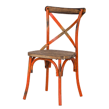 decenthome rustic orange metal dining