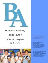 Beaufort Academy 2008-2009 Annual Report of Giving