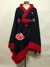 Naruto Akatsuki Kimono Dress Set Akatsuki Dress Kimono Naruto Set Kawaii Kleidung Kleidung Kleidung Mode
