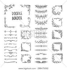 Hand drawn floral seamless pattern. Doodle Border Flower Vector Photo Free Trial Bigstock