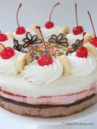 Give us all the ice cream. Banana Split Ice Cream Cake Best Ice Cream Cake Recipe Easy Summer