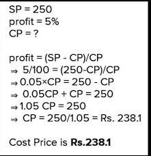An Article Was Sold For 250 With A Profit Of 5 What Was Its Cost Price Brainly In