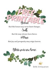 Some believe the tradition began in france. Free Housewarming Printable Belle Antiquarian