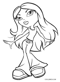 Coloring pages are funny for all ages kids to develop focus, motor skills, creativity and color recognition. Free Printable Bratz Coloring Pages For Kids