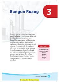 Luas permukaan (lp) = 2πr(r + t). Bab 3 Bangun Ruang Unduh Buku 1 50 Halaman Pubhtml5