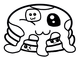 Free printable cute food coloring page for kids of all ages. Food Bread Cute