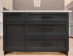 Newly Built Board And Batten Modern Farmhouse Grey Kitchen Island Shaker Style Cabinets Black Cabinets