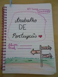 Capa De Um Trabalho De Portugues Capa De Trabalho De Portugues Capas De Trabalhos Capa De Caderno Capa Do Caderno De Ciencias