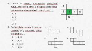 Pin di soal uasbn 2019 sd. Soal Penilaian Harian Matematika Kelas 5 Kd 3 6 Jaring Jaring Kubus Dan Balok Sekolahdasar Net