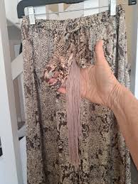 Alexis Wide Leg Snakeskin Palazzo Pants szXS