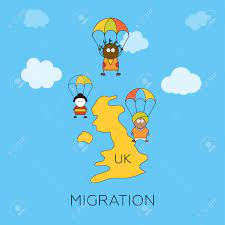 Pese a que sus significados son claros y precisos, todavía se torna confuso el empleo y comprensión de estos términos, que a continuación trataremos. Concepto De Migracion Global Ilustracion Vectorial De Dibujos Animados De Los Migrantes Asiaticos Africanos E Indios Paracaidistas Saltan En El Reino Unido Los Inmigrantes En La Union Europea Ilustraciones Vectoriales Clip Art