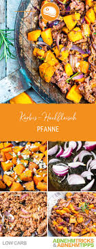 Herbstliche Low Carb Kurbis Hackfleisch Pfanne Rezept Low Carb Kurbis Low Carb Abendessen Rezepte Paella Rezept