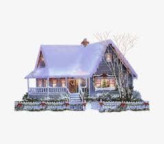 La Maison Blanche Neige Christmas House Clip Art House Clipart