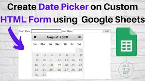 Add users to your datascope account so that they can respond to forms using our application. Create Date Picker On Custom Html Form On Google Sheets Using Google Apps Script Youtube