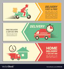 Vector Banners Design Template For Fast Delivery Service Delivery Home Poster Or Banner Template Color Illust Shop Banner Design Banner Design Delivery Banner