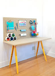 5 amp up a workspace with a red desk and blue walls. 10 Diy Kids Desks For Art Craft And Studying Shelterness