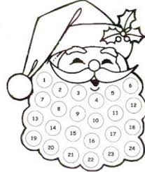 Free Printable Santa Claus Advent Calenders Debt Free Spending Christmas Advent Christmas Countdown Preschool Christmas