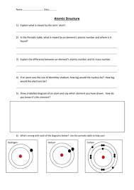 Atomic Structure Worksheet By Edp10ch Teaching Resources