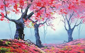 A printout of the 'hunted' species or a pocketbook guide is highly recommended! Hd Wallpaper Spring Trees Drawing Nature Wallpaper Flare