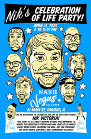 Nik's mom Casey Carey Grillo had this designed by the amazing artist “  Mitch O'Connell. I can't thank him enough for perfectly capturing our boy  Nik Victoria I gotta say it's perfect.