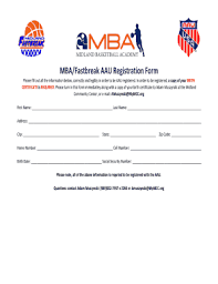 My next question is does an aau card cover/allow us to practice batting/throwing during deadball periods? Fillable Online Aau Registration Card Form Fax Email Print Pdffiller