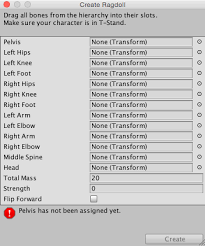 Unity Manual Ragdoll Wizard