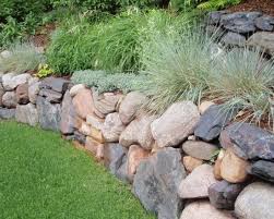 Boulder Retaining Wall Design Ideas Pictures Remodel And Decor Rock Wall Gardens Boulder Retaining Wall Landscaping With Rocks