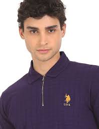 Buy U.S. Polo Assn. Zipper Placket Cotton Polo Shirt