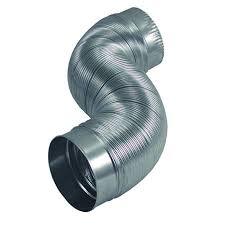 Deflecto Aluminum Duct With Connectors Semi Ridgid Flexible 4 X 2 Silver Am42 Dryer Duct Dryer Hose Duct