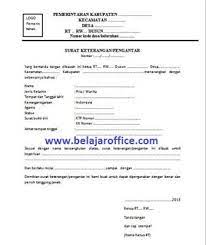 Check spelling or type a new query. Contoh Surat Keterangan Pengantar Rt Belajar Office