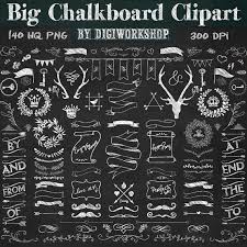 Chalkboard Clipart Big Chalkboard Clipart Contains Chalkboard Arrows Banners Crowns Deer And Other Chalk Elements 40 Chalkboard Clipart Chalkboard Art Chalkboard Lettering