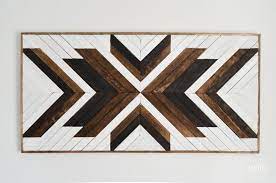 Diy Geometric Wood Art Piece Diy Huntress In 2020 Wood Art Diy Wood Art Projects Wood Art