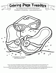 The coloring sheet is detailed enough for adults and older children but can be colored in a simpler way for younger children to still have fun with it. Free Printable Flip Flop Coloring Pages Coloring Home