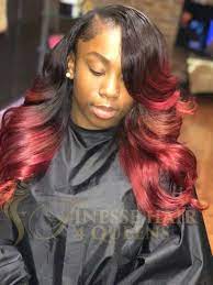 Red Turn Heads Definitely Traditional Sew In Small Leave Out Light Layered Hand Barrel C Sew In Hairstyles Pretty Hairstyles Side Part Hairstyles