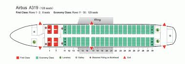 Air China Airlines Airbus A319 Aircraft Seating Chart Air