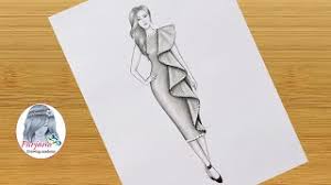 Maybe you would like to learn more about one of these? Pencil Sketch Of A Girl With Fashion Dress Step By Step How To Draw Fashion Girl Youtube