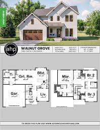 2 Story Modern Farmhouse Plan Walnut Grove Modern Farmhouse Plans House Plans Farmhouse Sims House Plans